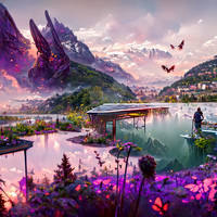 Butterfly garden in the Alps