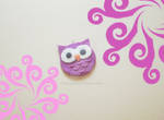 Cute Owl Charm - Polymer Clay