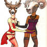 Bizarre Pinup: Deer And Ram