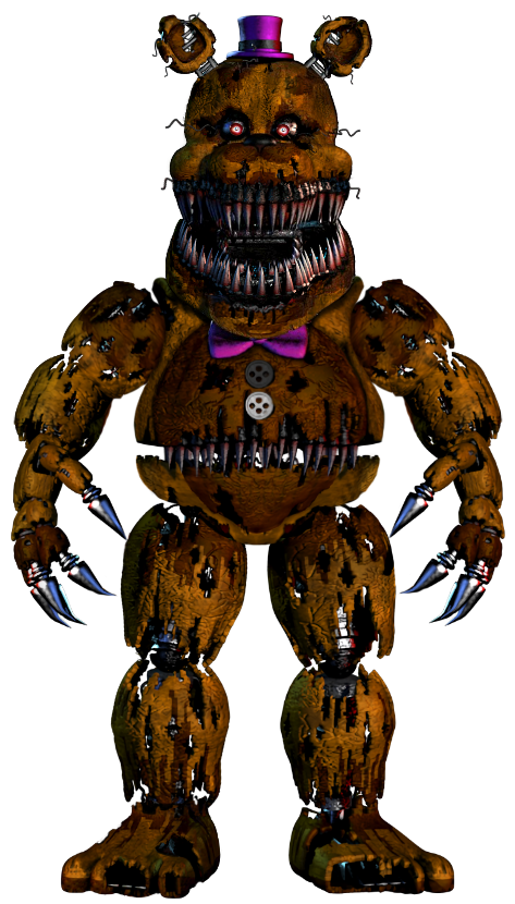 FNAF 4 - Nightmare Fredbear (redraw) by PopAnimals on DeviantArt