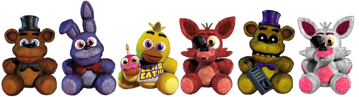 New FNAF Plushies Complete Set by PrinceDuskstripe on DeviantArt