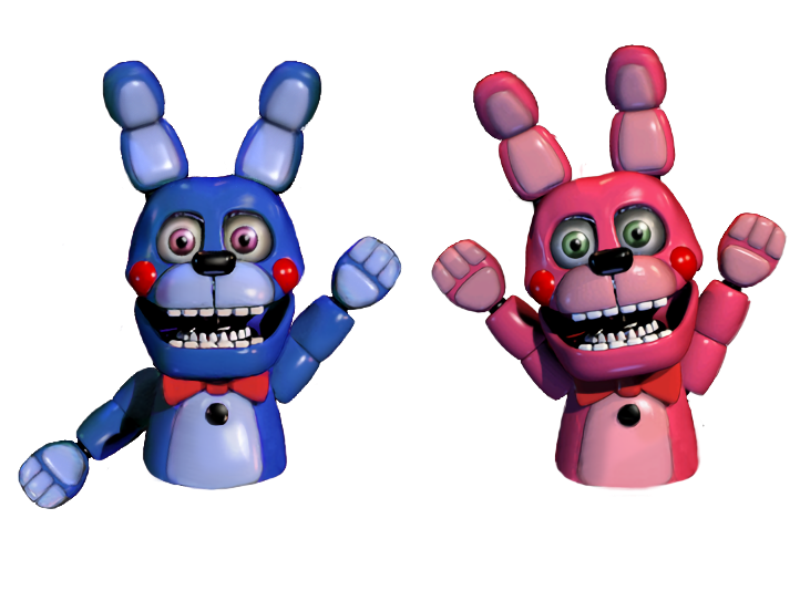 FNAF SL BonBon and Bonnet full bodies by Enderziom2004 on DeviantArt