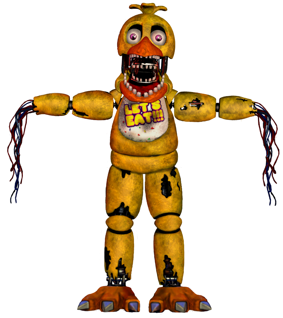 Withered Chica transparent background PNG cliparts free download