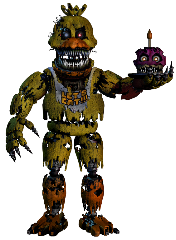 Nightmare Withered Freddy - Fnaf Nightmare Chica Png, Transparent