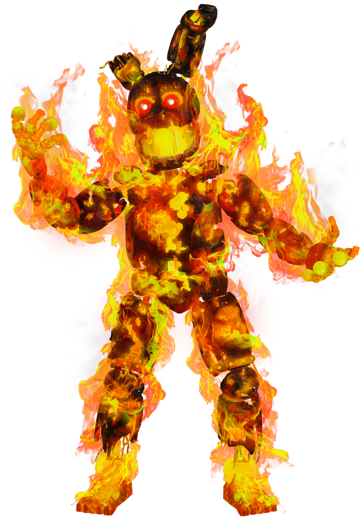 Springtrap In The Fire FNAF AR Flaming Springtrap full body by Enderziom2004 on DeviantArt