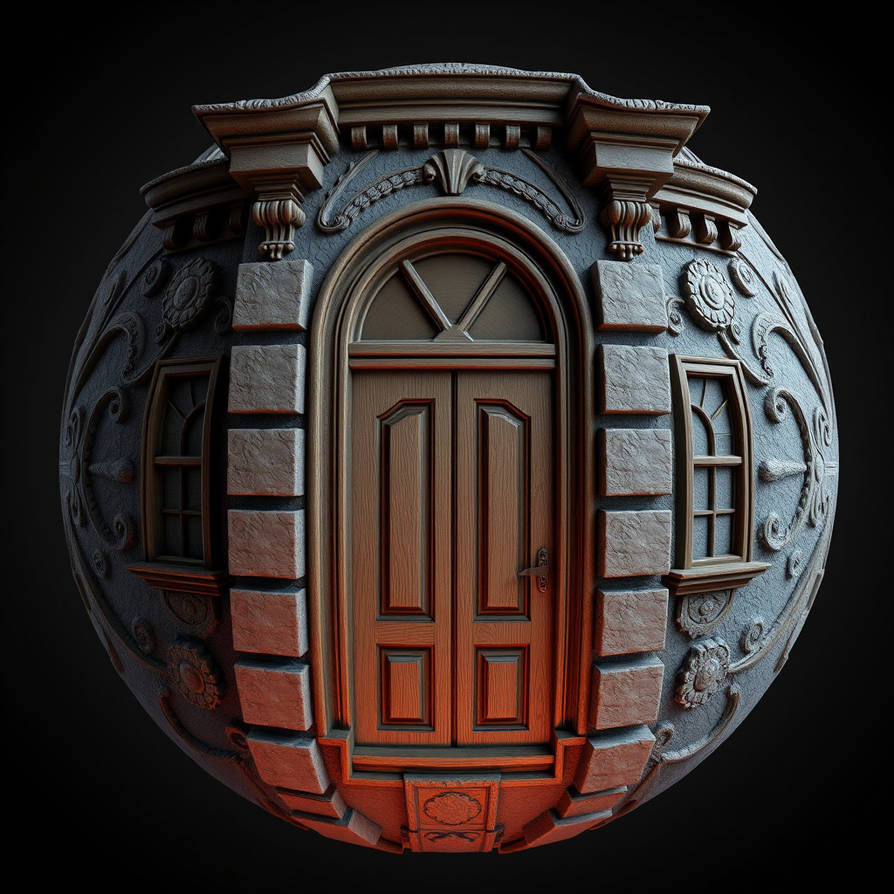 Adobe Substance Designer Sphere Ball Rendering Of