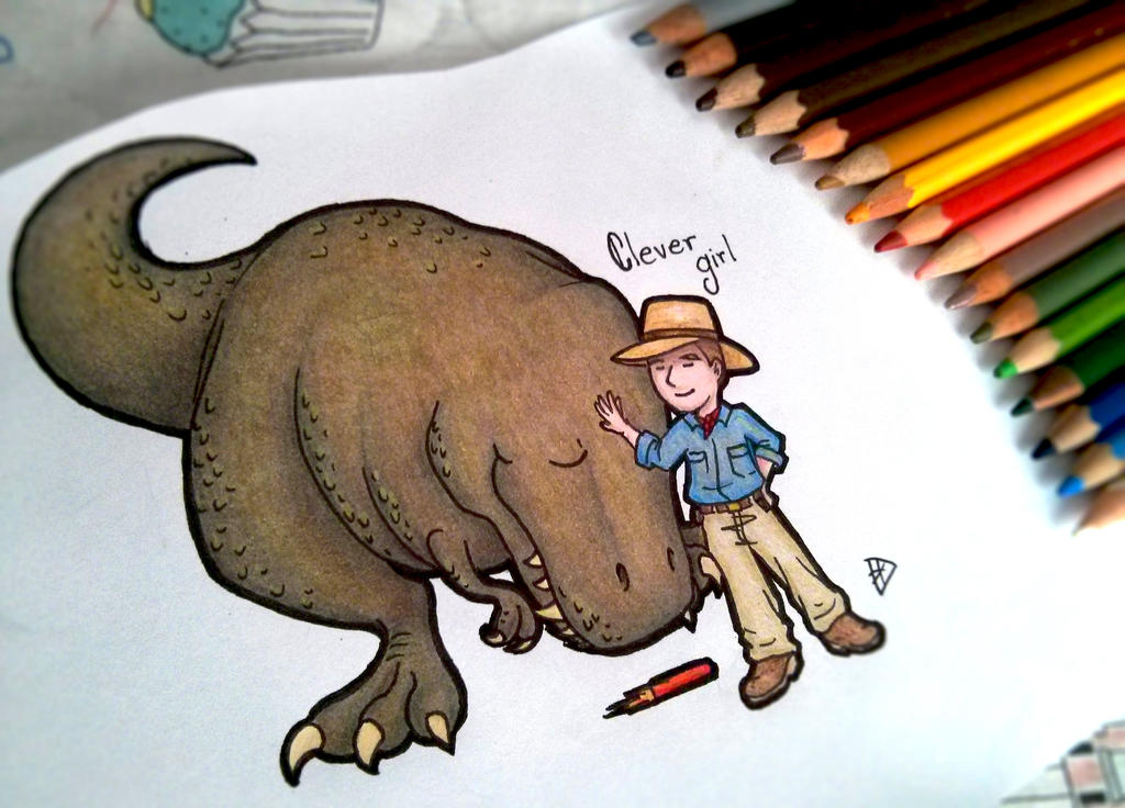 Alan D Rex Alan Grant and T-Rex by x-ama on DeviantArt