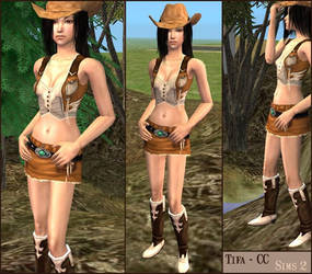 Tifa CC - Sims 2 - Outfit