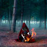 Forest Witch with Red Cloak