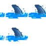 Shark finn swimming spritesheet