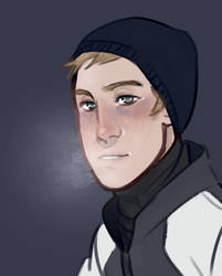 Simon in a beanie