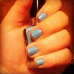 Simple Blue Nail