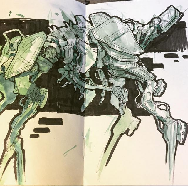 another mech sketch