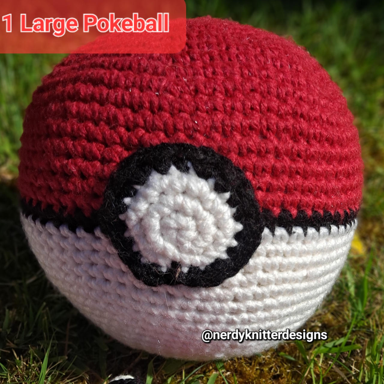 Large Ribbon Pokeball Large Pokeball by NerdyKnitterDesigns on DeviantArt