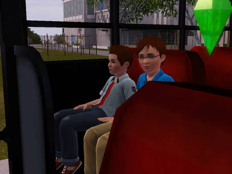 Young Soldier and Engie in the school BUS