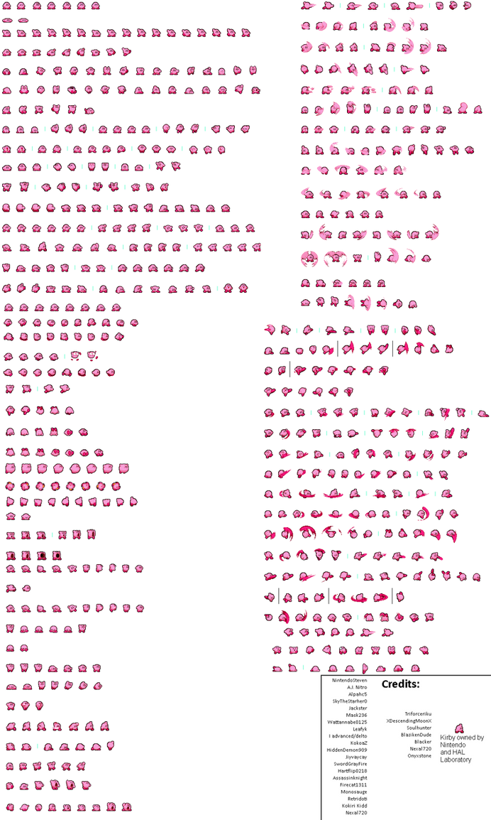 Kirby Sprite Sheet by Pixelmaster005 on DeviantArt