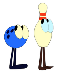 Bowling Ball and Bowling Pin Revival designs