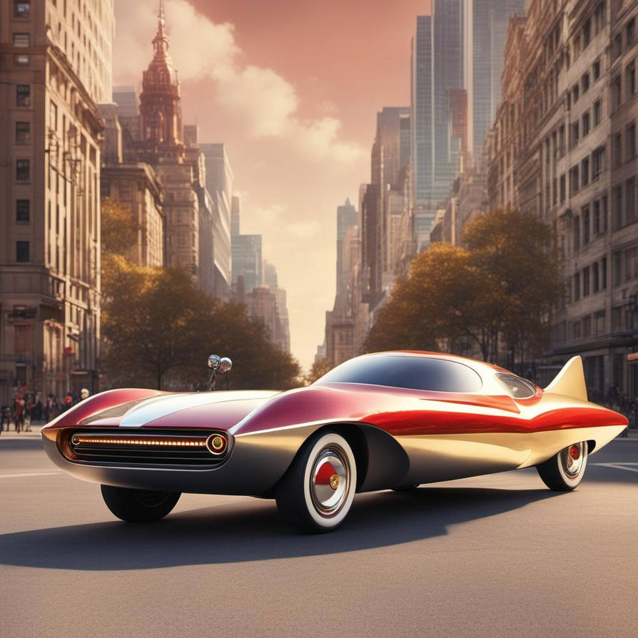 Creates A Streamlined Concept Car Powered By Nucle by silversilvio on ...