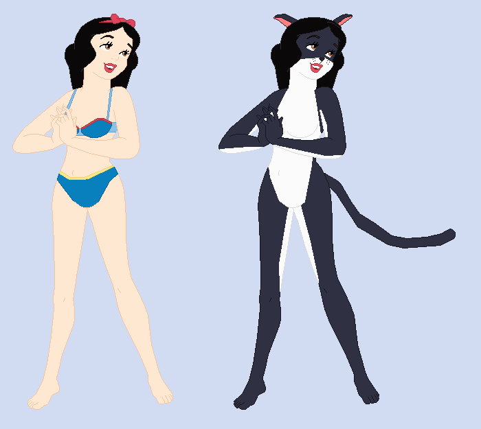 Snow White Bikini and Cat