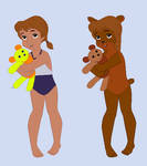 Penny Swimsuit and Bear by Dinalfos5