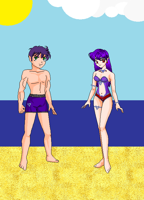Ravio and Hilda beach- Happy B-day Foxblue