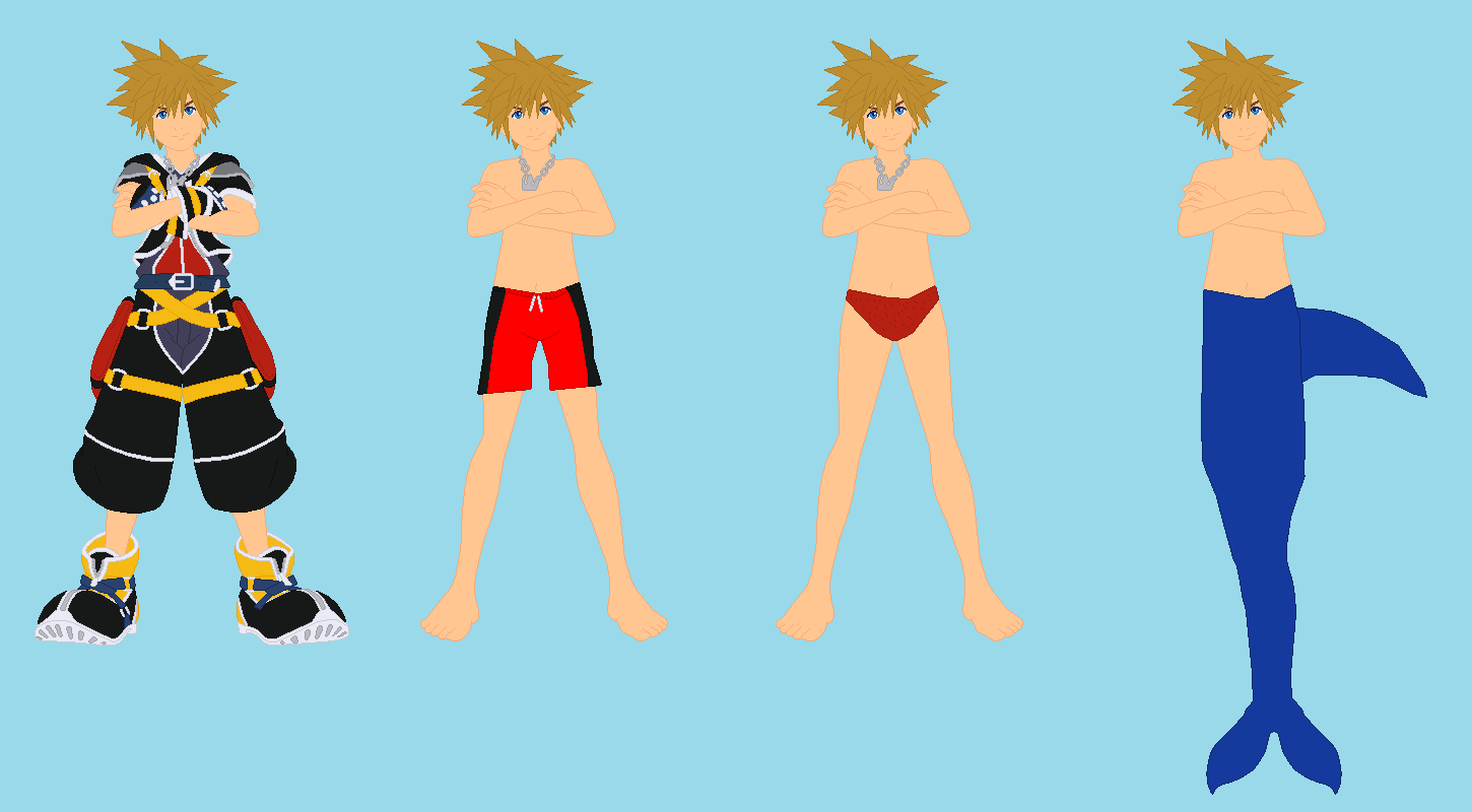 KHUX Style Sora Kairi and Riku Avatars by Todsen19