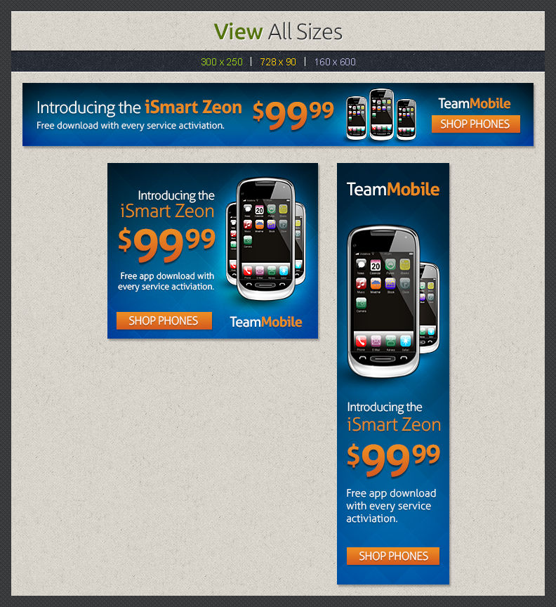 Cell Phone Web Banner Template by xstortionist on DeviantArt