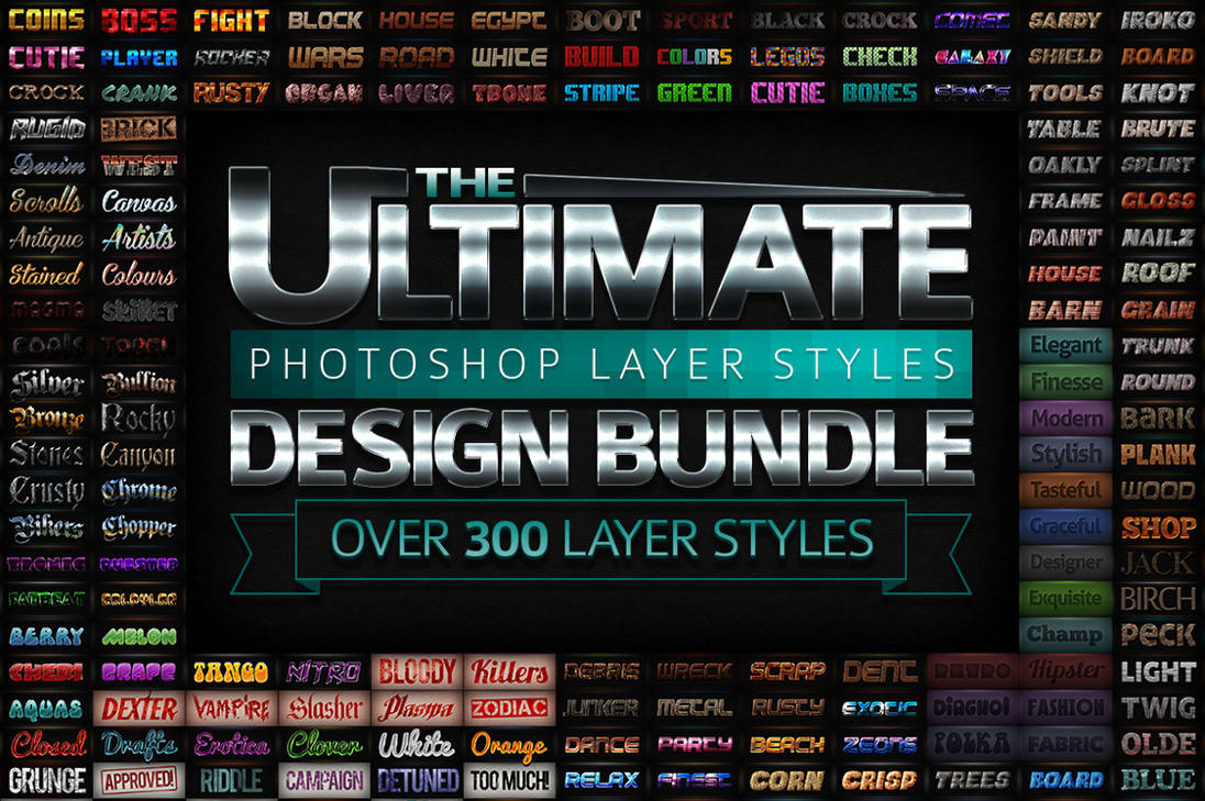 Download Ultimate PSD Layer Styles Bundle Over 300 Effects by ...
