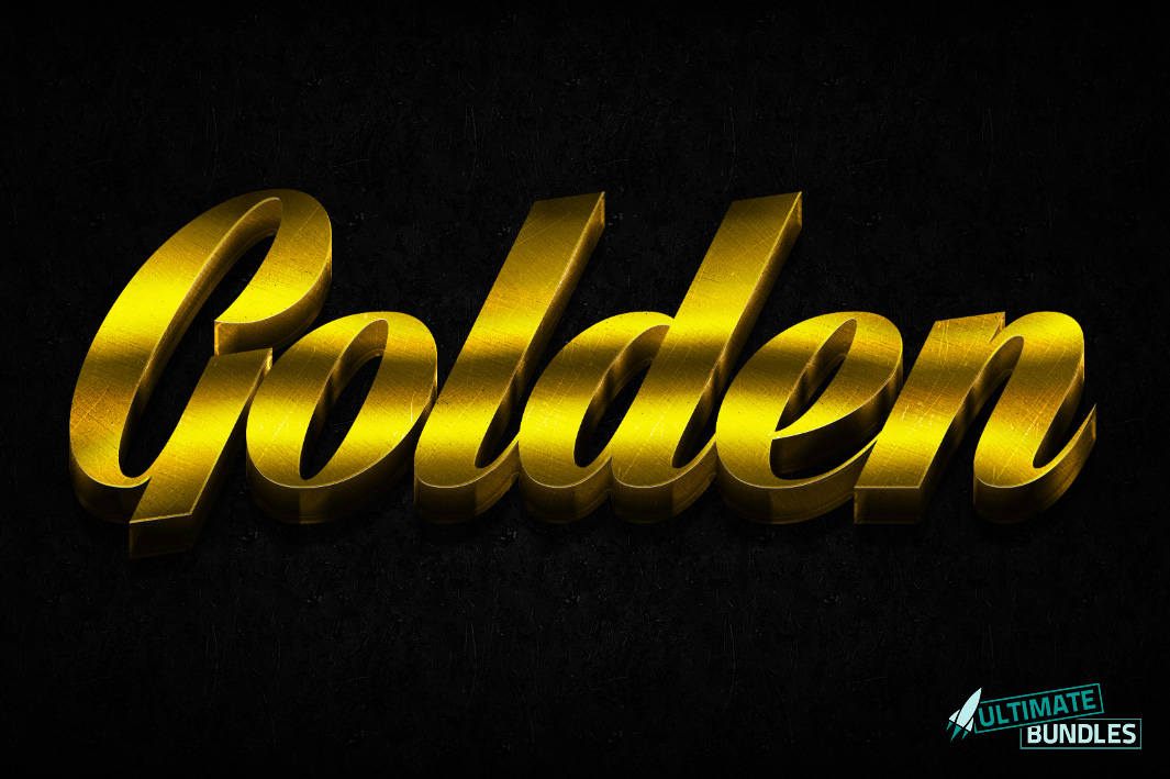 3D Gold Layer Styles for Photoshop