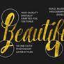 Gold Foil Stamp Text Effects for Photoshop