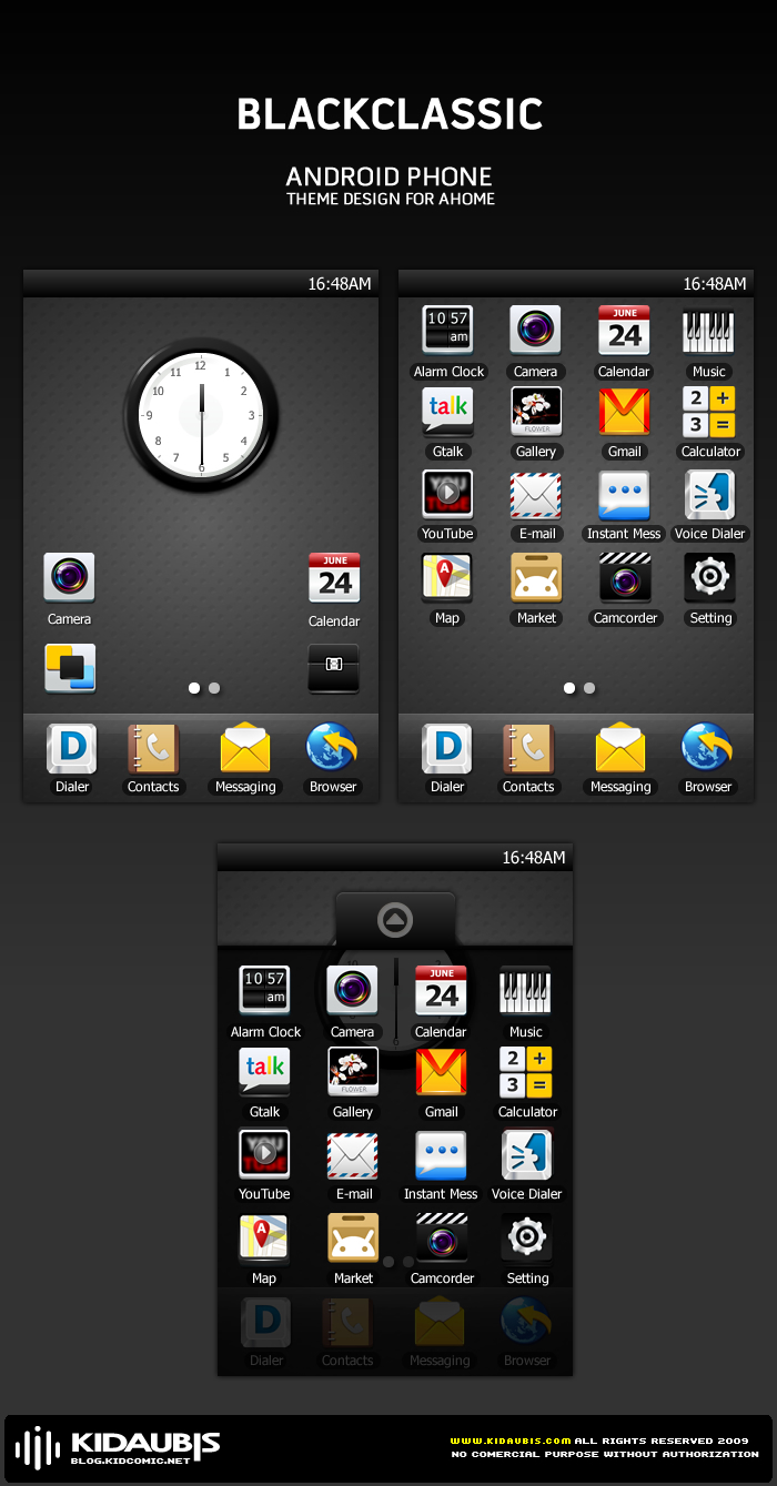 Classic Theme Android BALCKCLASSIC - android theme by kidaubis on DeviantArt