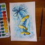 Christmas bells in watercolor 2024