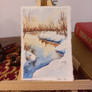 Winter scene in Watercolor