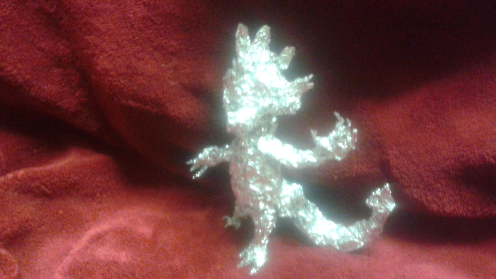 Spike the Dragon - Aluminum Foil Sculpture