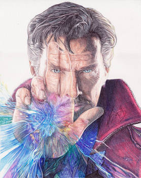 Doctor Strange Ballpoint Pen Drawing - DeMoose Art