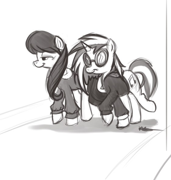 Octavia and Pon3 walking-LS