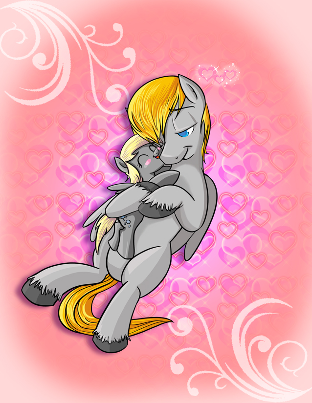 Derpy hugs her Daddy