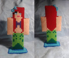 Ariel Plastic Canvas Minecraft Figure