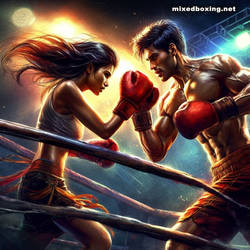 Woman vs Man - Mixed Boxing [AI] by Bing