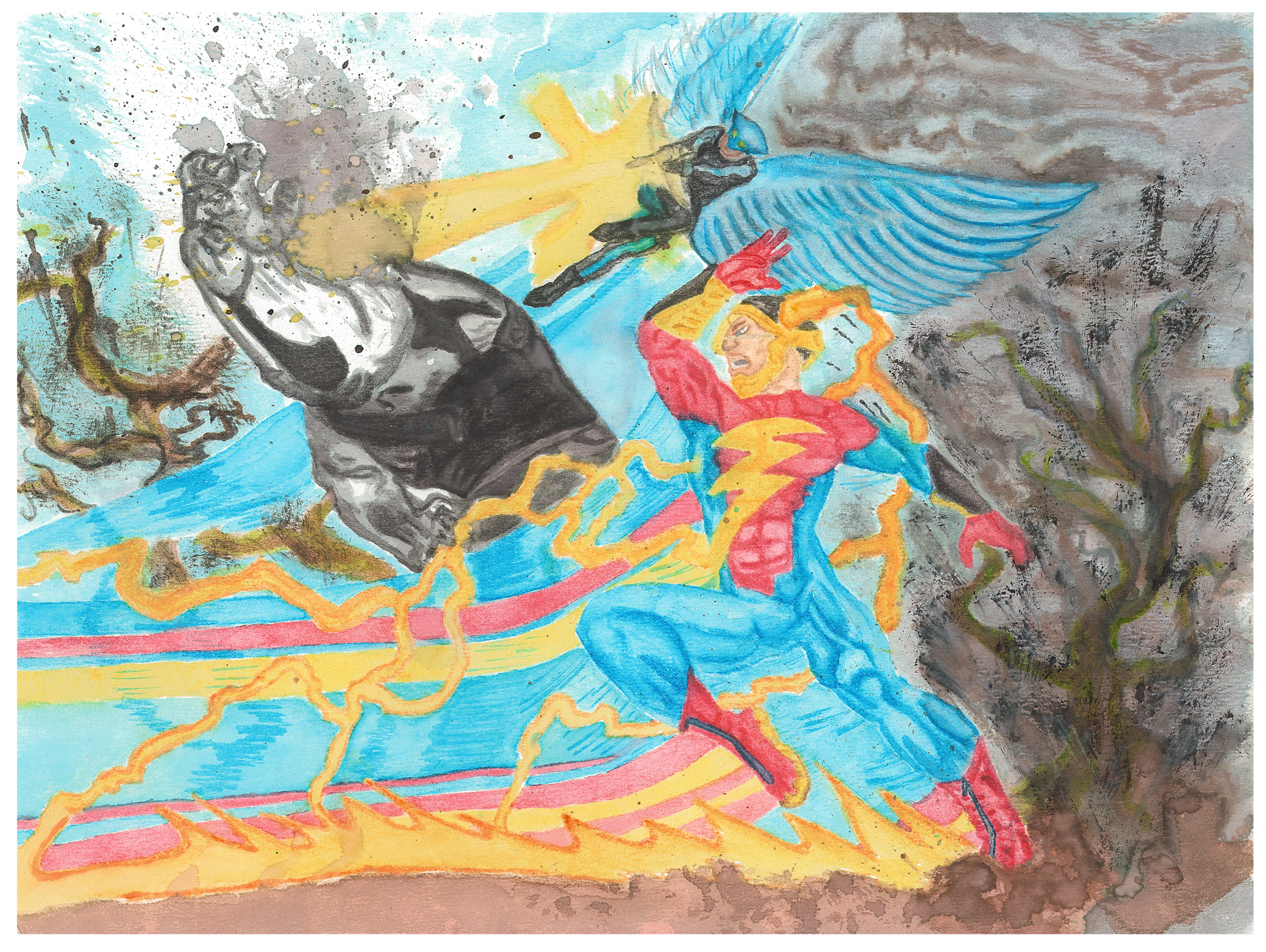 Earth 2 #4 Hawkgirl Flash vs Grundy