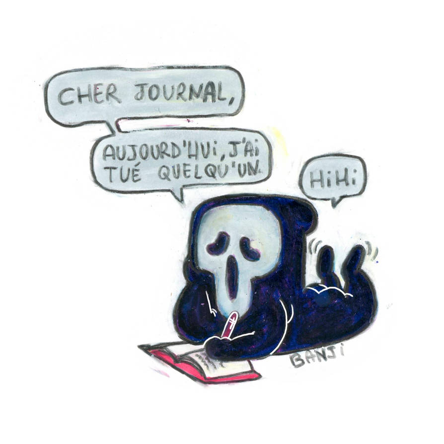 Ghostface Journal Ghostface ecrit dans son journal intime by BenDlst on DeviantArt