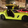 Fluorescent Yellow Mercedes SLS