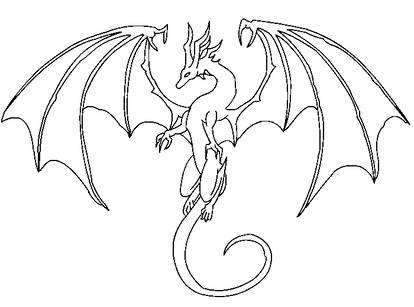 Free Dragon Lineart