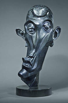 Bronze abstract head