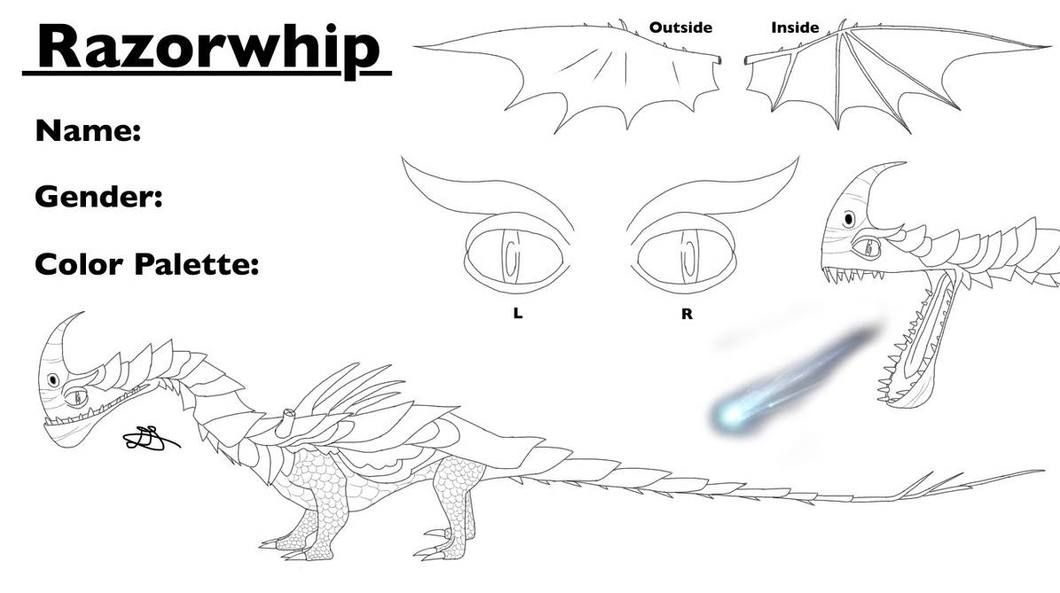RazorWhip Base by JurassicDragon44 on DeviantArt