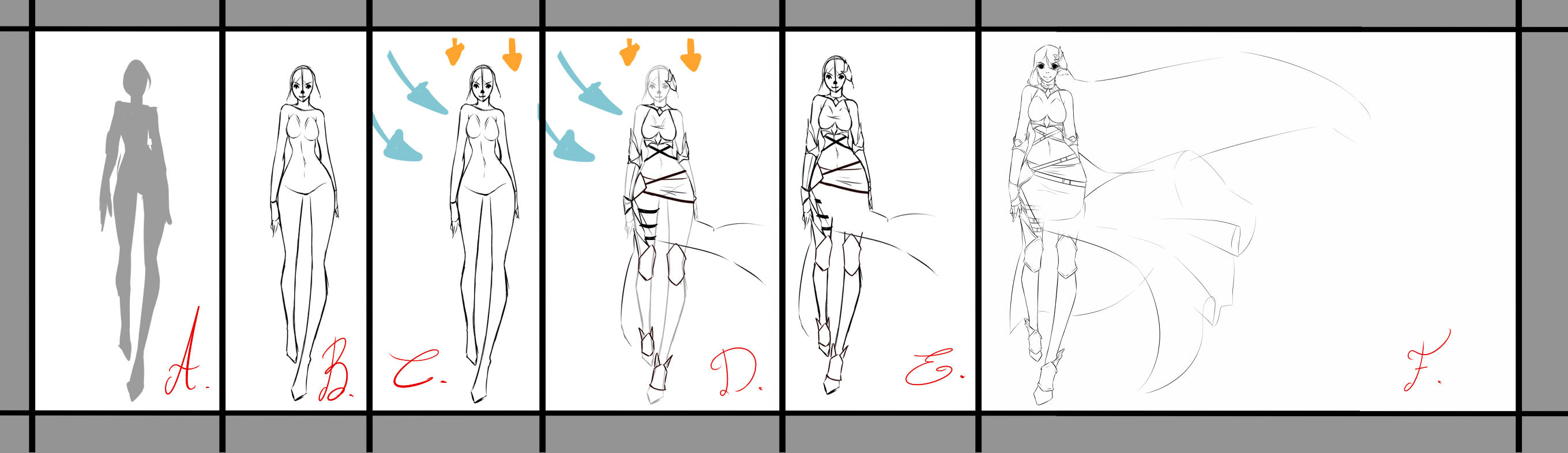 Perfect Goddess Sketch Process