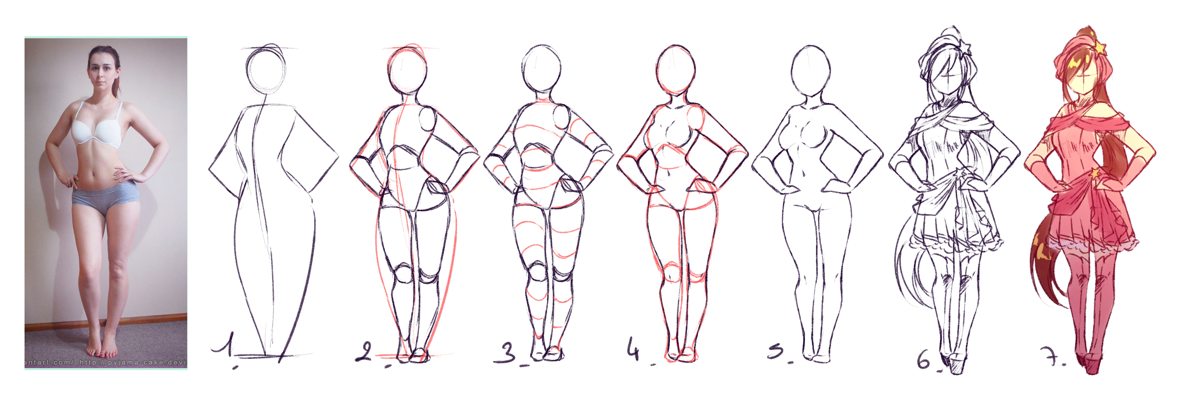 How I work from a photo Reference by rika-dono on DeviantArt