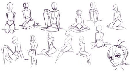 photo Sitting Character Drawing Poses explore the best sitting art deviantart
