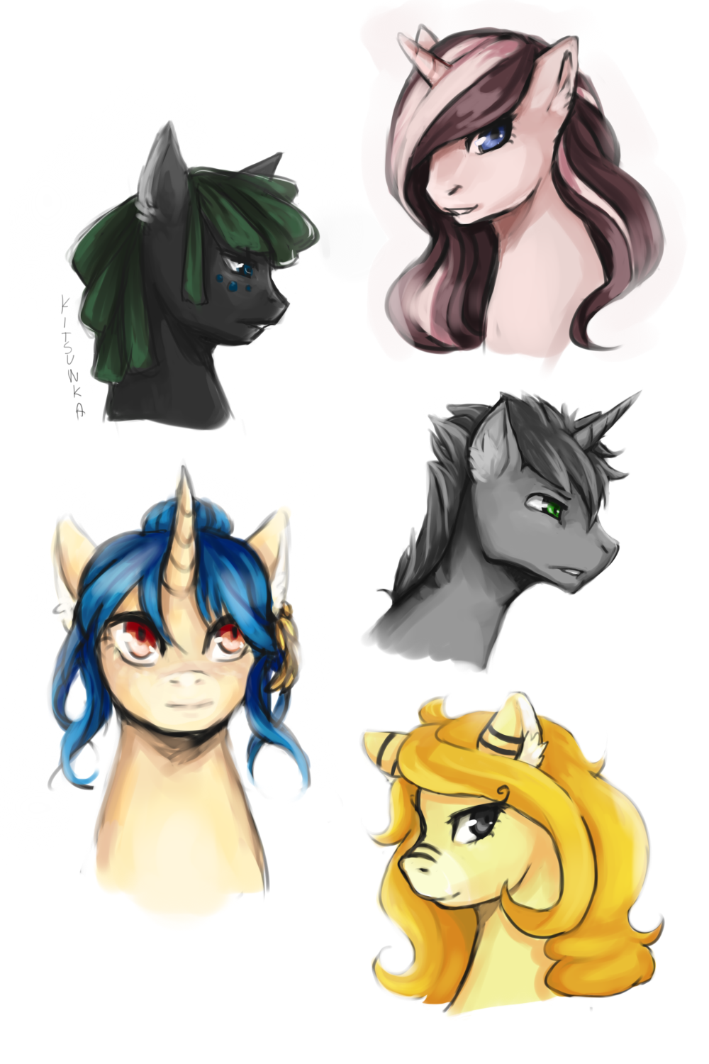 Mlp Dreadlock MLP headshots by Kitsunka on DeviantArt