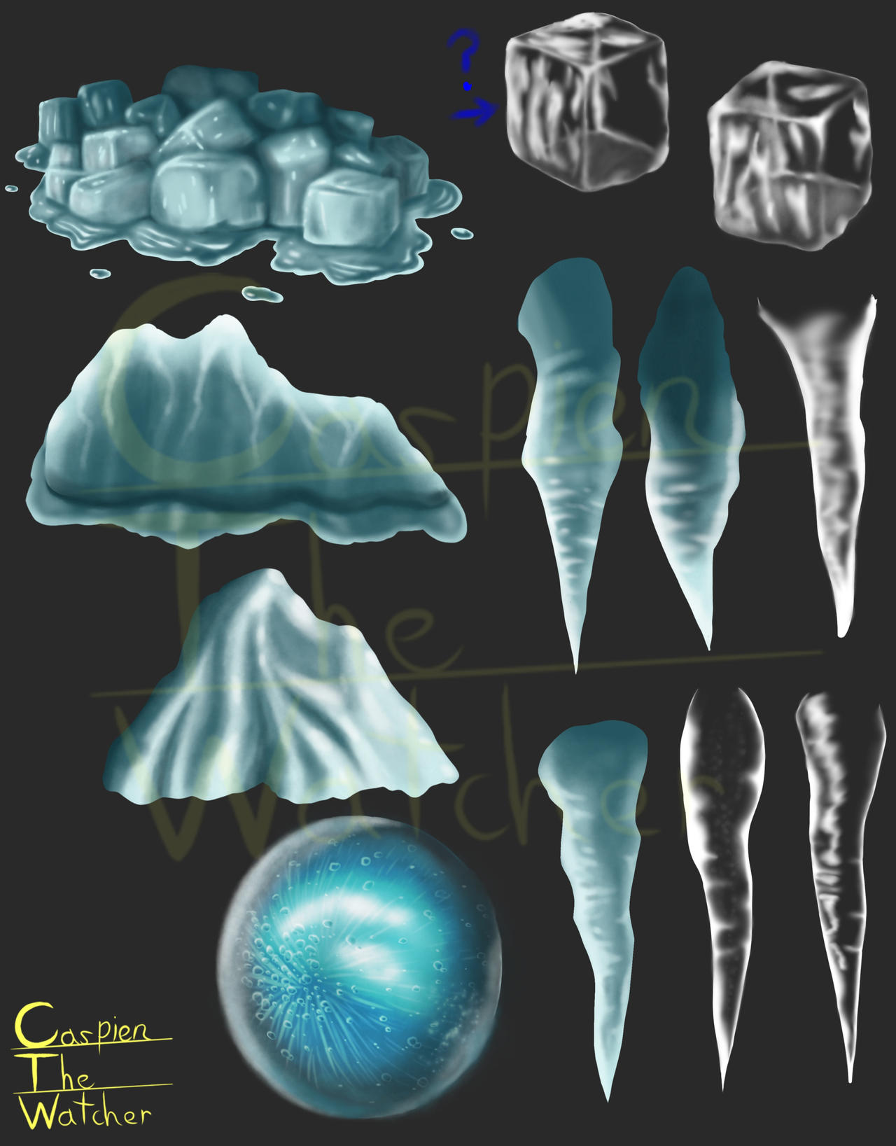 Ice Study (Misc) by CaspienTheWatcher on DeviantArt